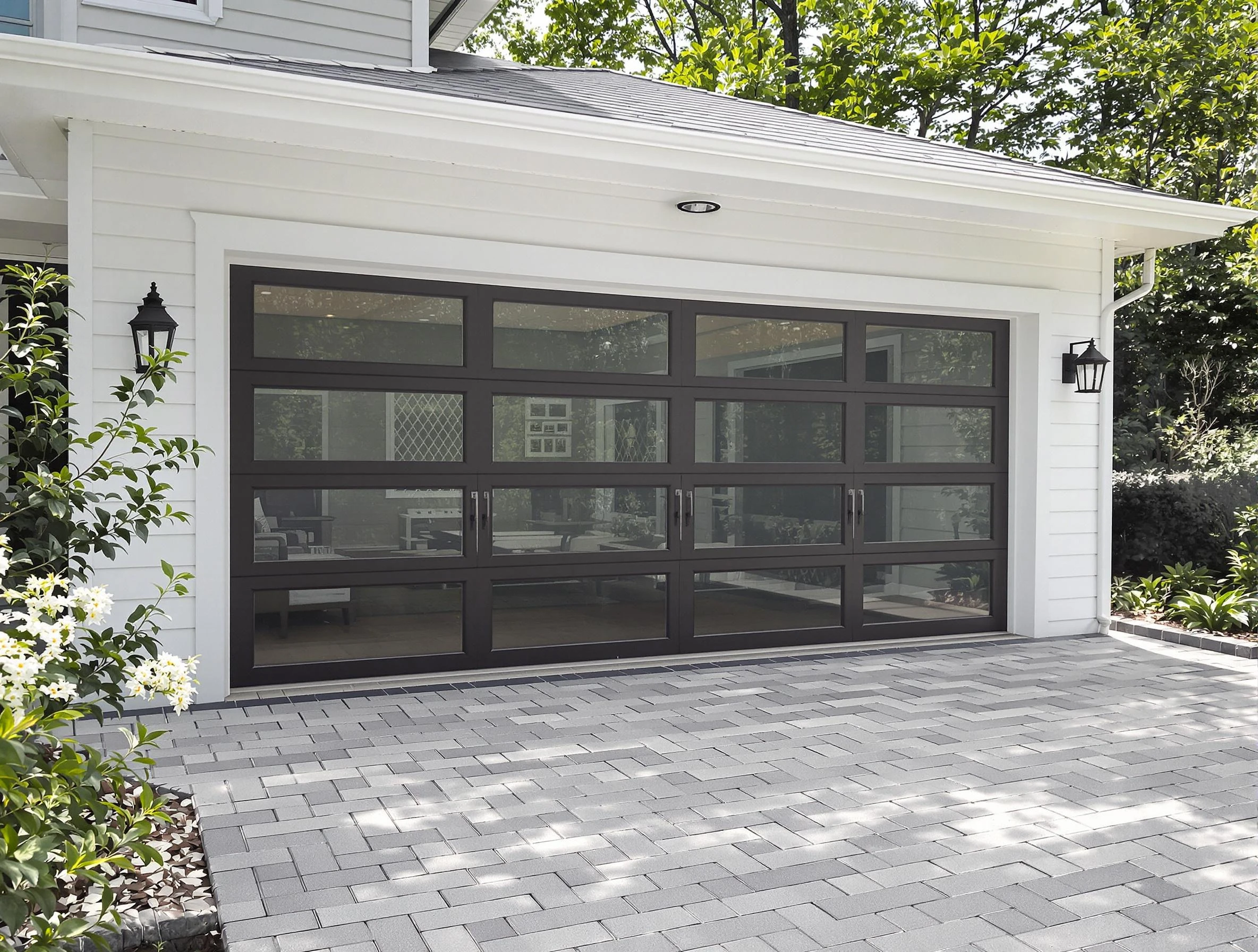 Jacksonville Garage Door Repair design specialist presenting custom garage door options to Jacksonville homeowner