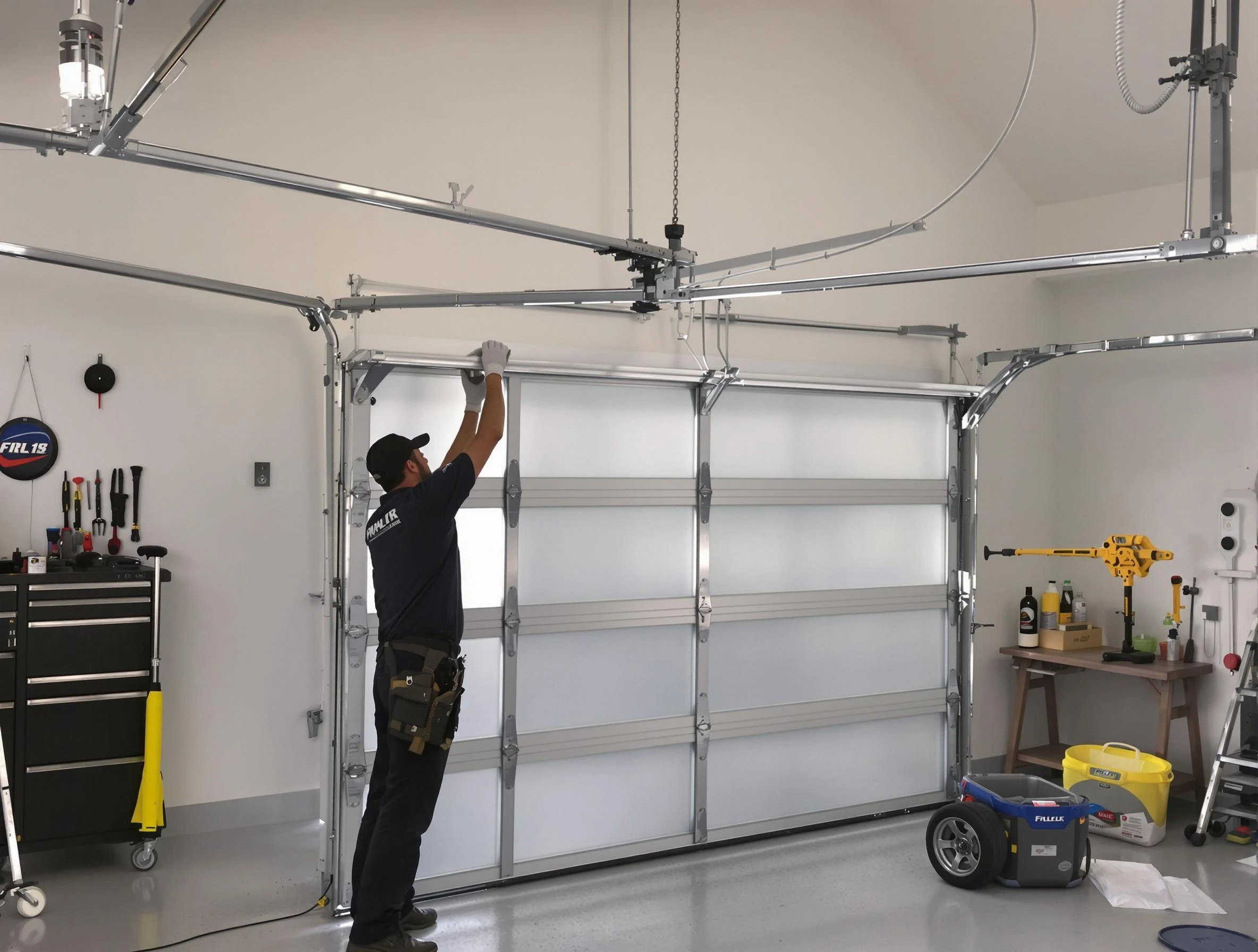 Jacksonville Garage Door Repair certified team performing precision garage door installation in Jacksonville