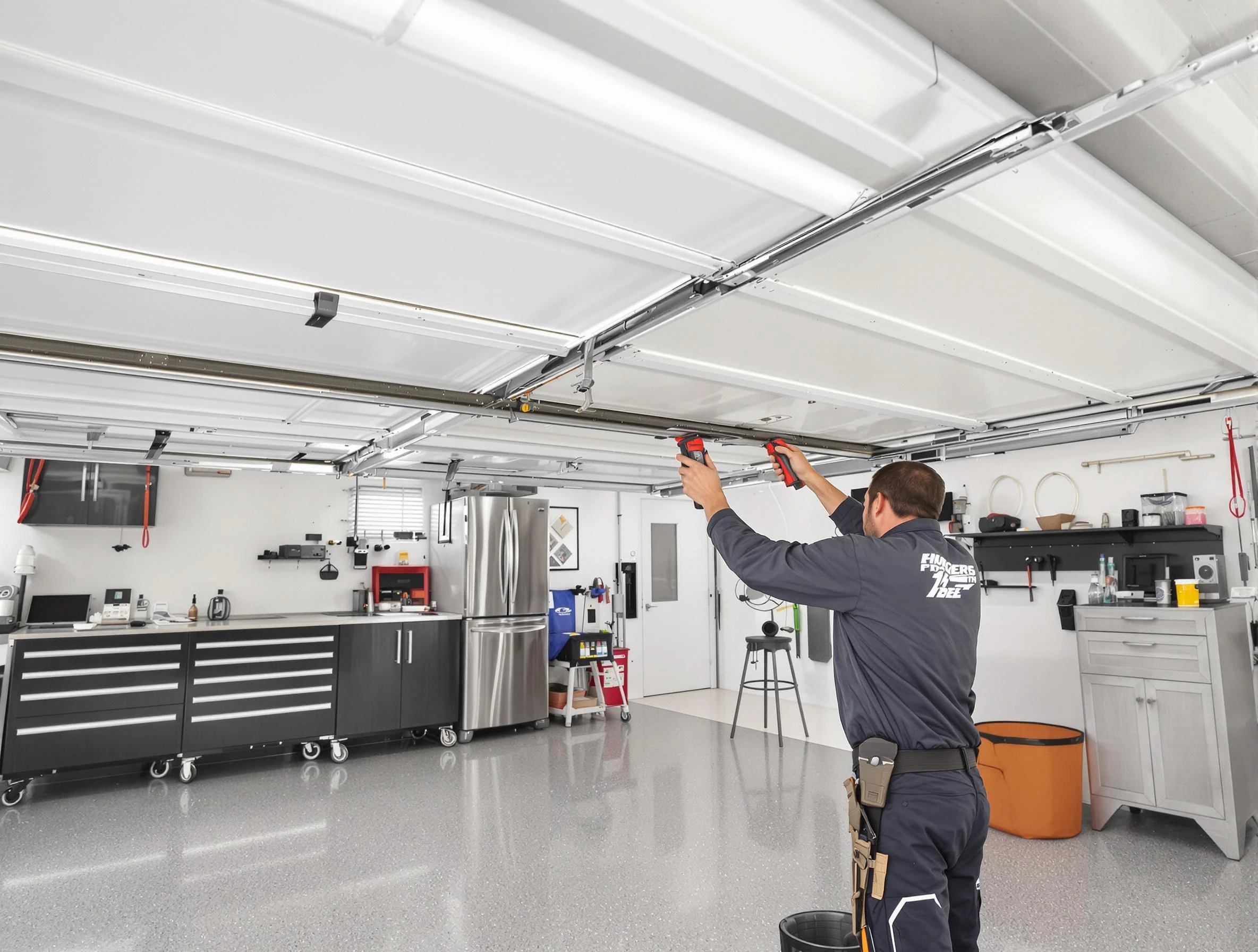 Overhead garage door repair service by Jacksonville Garage Door Repair in Jacksonville